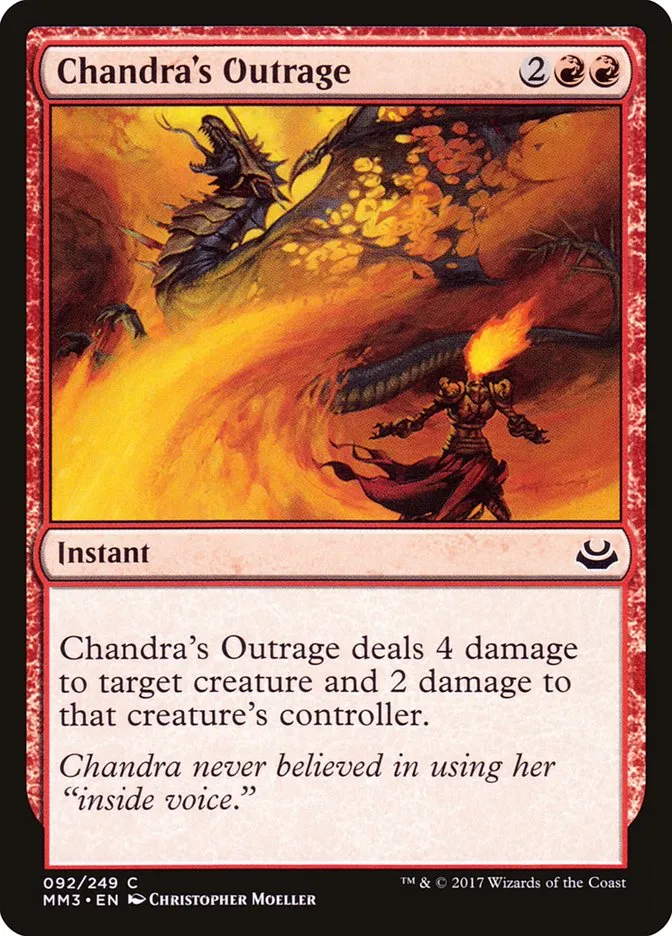 2017 Modern Masters 2017 Chandra's Outrage common #92 common card image