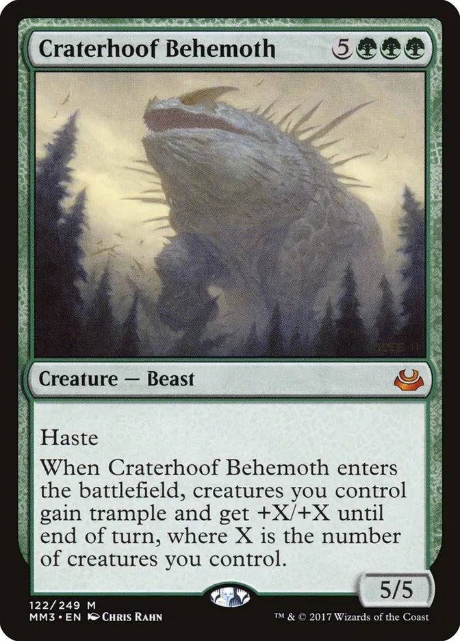 2017 Modern Masters 2017 Craterhoof Behemoth #122 mythic card image