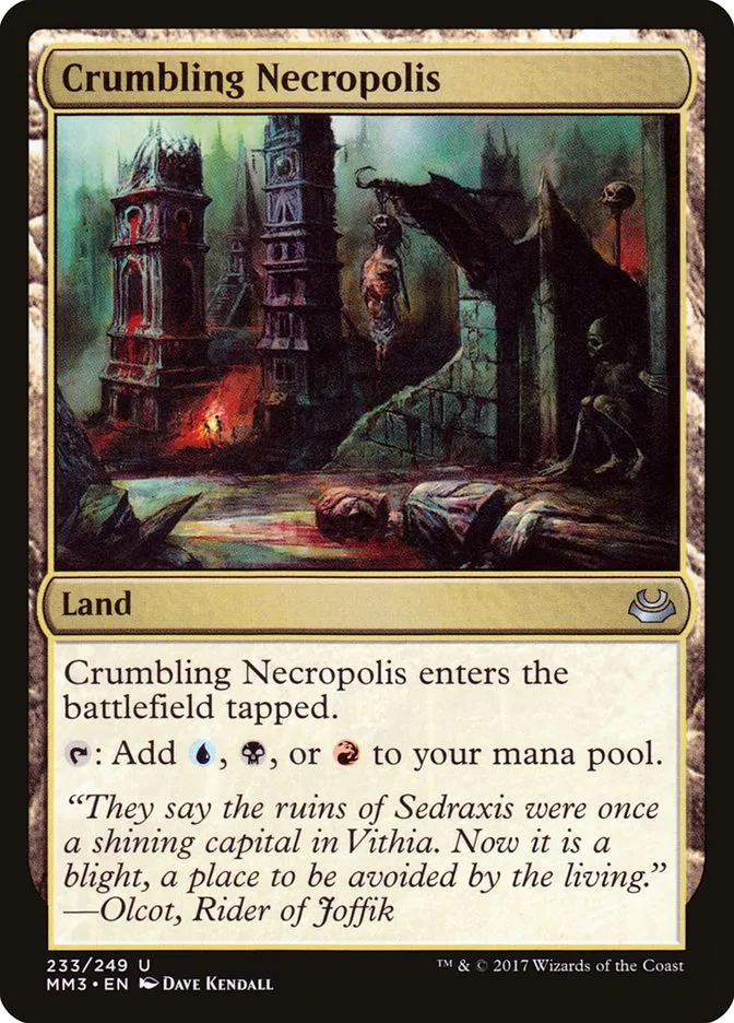 2017 Modern Masters 2017 Crumbling Necropolis #233 uncommon card image