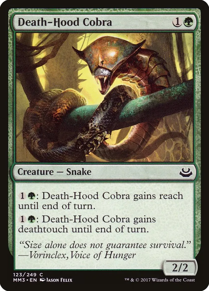 2017 Modern Masters 2017 Death-Hood Cobra #123 common card image