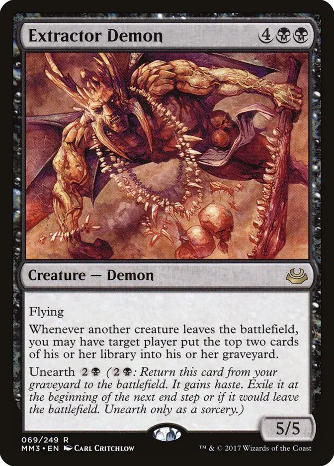 2017 Modern Masters 2017 Extractor Demon rare #69 rare card image