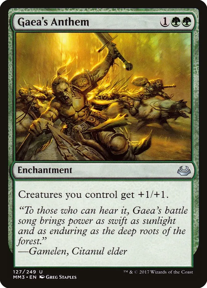 2017 Modern Masters 2017 Gaea's Anthem uncommon #127 uncommon card image
