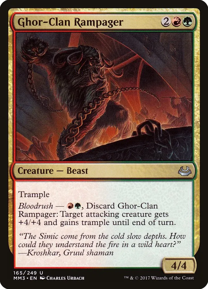 2017 Modern Masters 2017 Ghor-Clan Rampager #165 uncommon card image