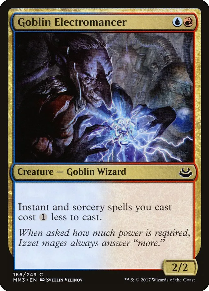 2017 Modern Masters 2017 Goblin Electromancer common #166 common card image