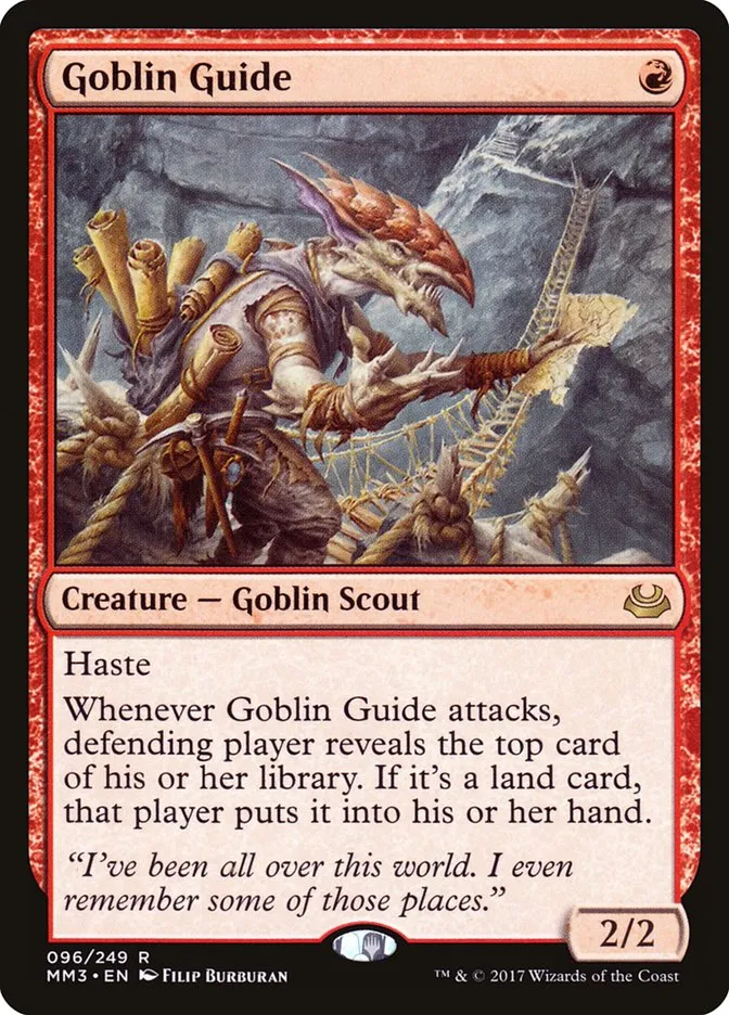 2017 Modern Masters 2017 Goblin Guide rare #96 rare card image