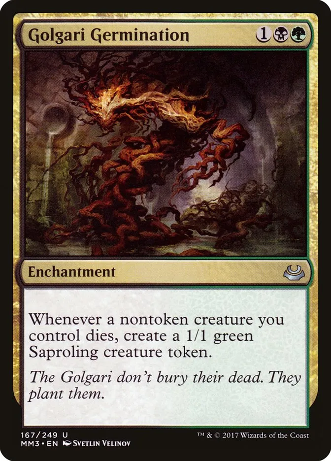 2017 Modern Masters 2017 Golgari Germination #167 uncommon card image