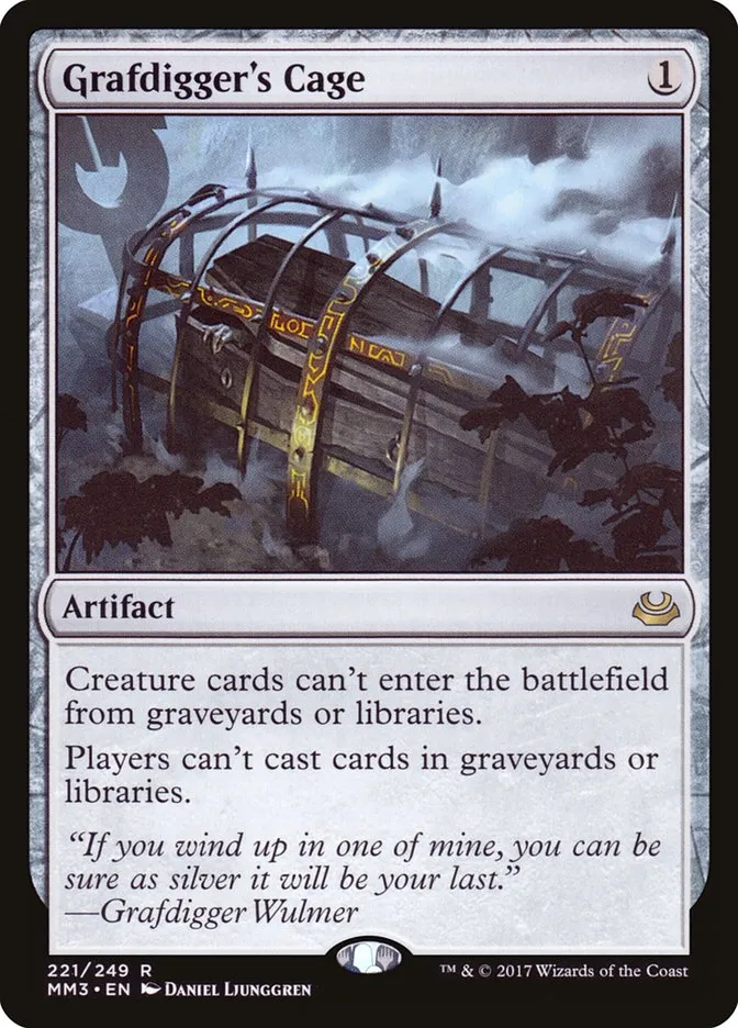 2017 Modern Masters 2017 Grafdigger's Cage #221 rare card image
