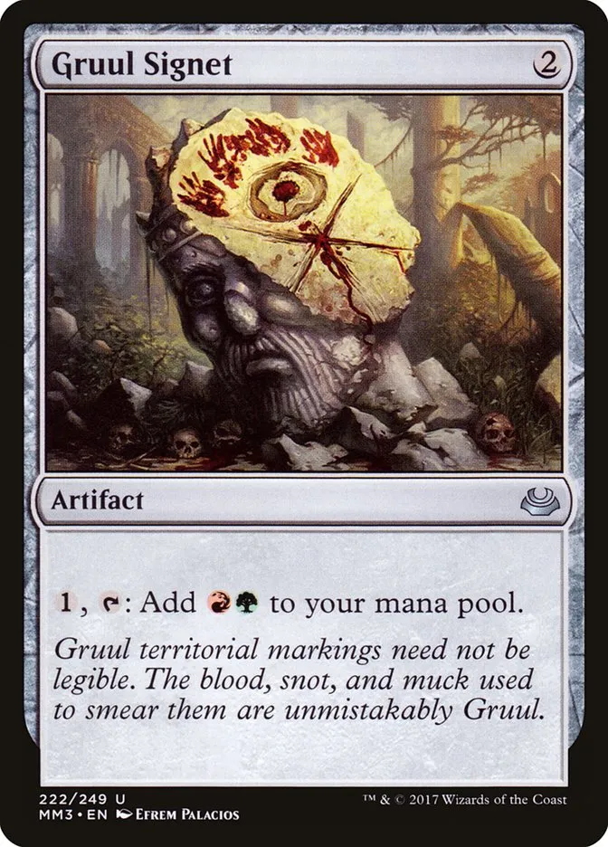 2017 Modern Masters 2017 Gruul Signet #222 uncommon card image