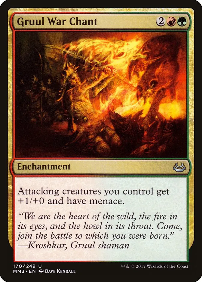2017 Modern Masters 2017 Gruul War Chant uncommon #170 uncommon card image