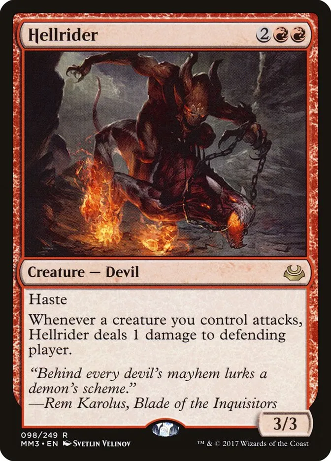 2017 Modern Masters 2017 Hellrider rare #98 rare card image