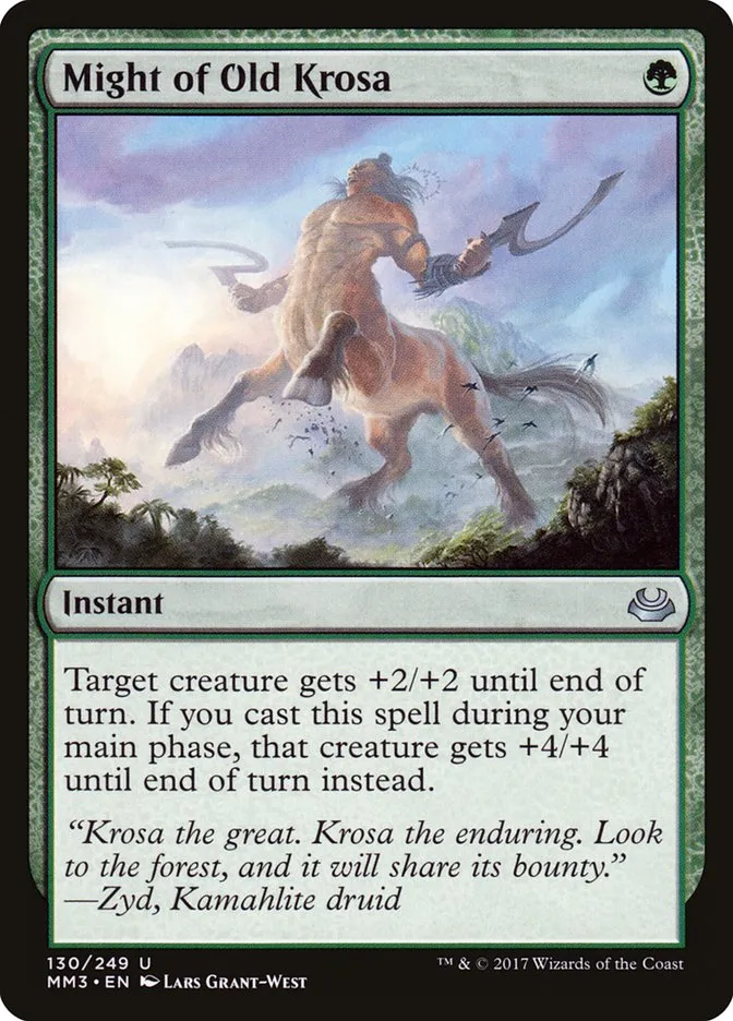 2017 Modern Masters 2017 Might of Old Krosa #130 uncommon card image