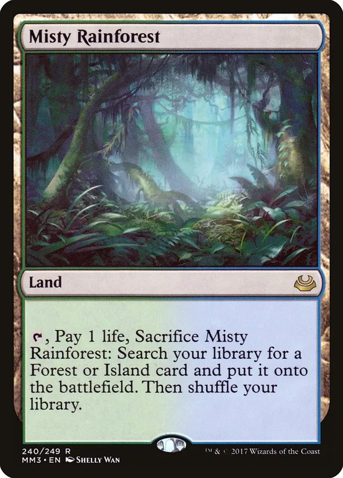 2017 Modern Masters 2017 Misty Rainforest #240 rare card image