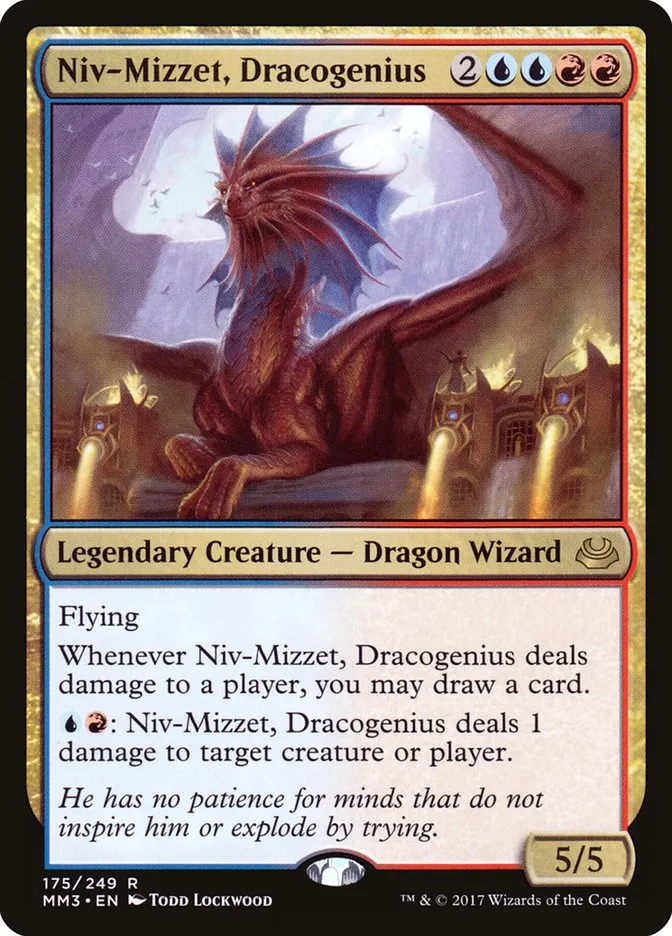 2017 Modern Masters 2017 Niv-Mizzet, Dracogenius rare #175 rare card image