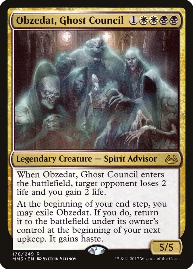 2017 Modern Masters 2017 Obzedat, Ghost Council #176 rare card image