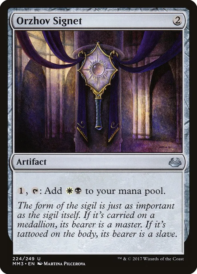 2017 Modern Masters 2017 Orzhov Signet #224 uncommon card image