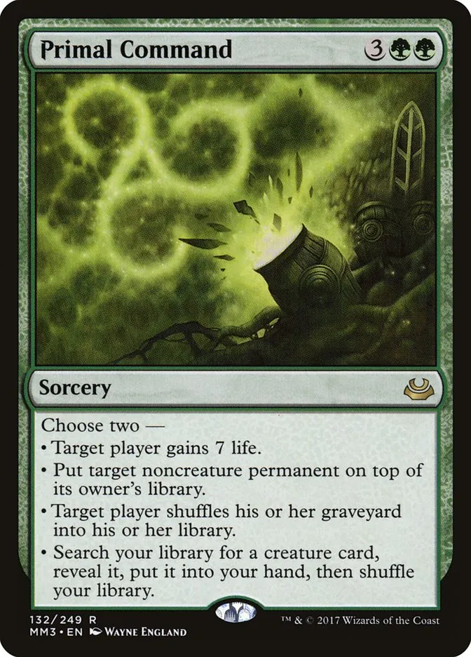 2017 Modern Masters 2017 Primal Command rare #132 rare card image
