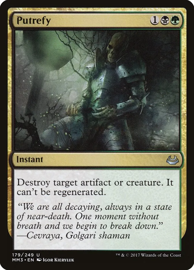 2017 Modern Masters 2017 Putrefy uncommon #179 uncommon card image