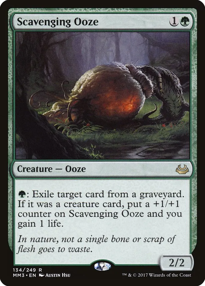 2017 Modern Masters 2017 Scavenging Ooze #134 rare card image