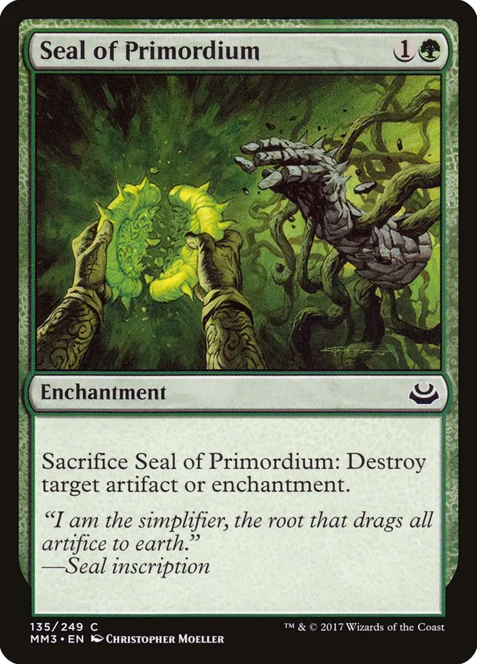 2017 Modern Masters 2017 Seal of Primordium #135 common card image