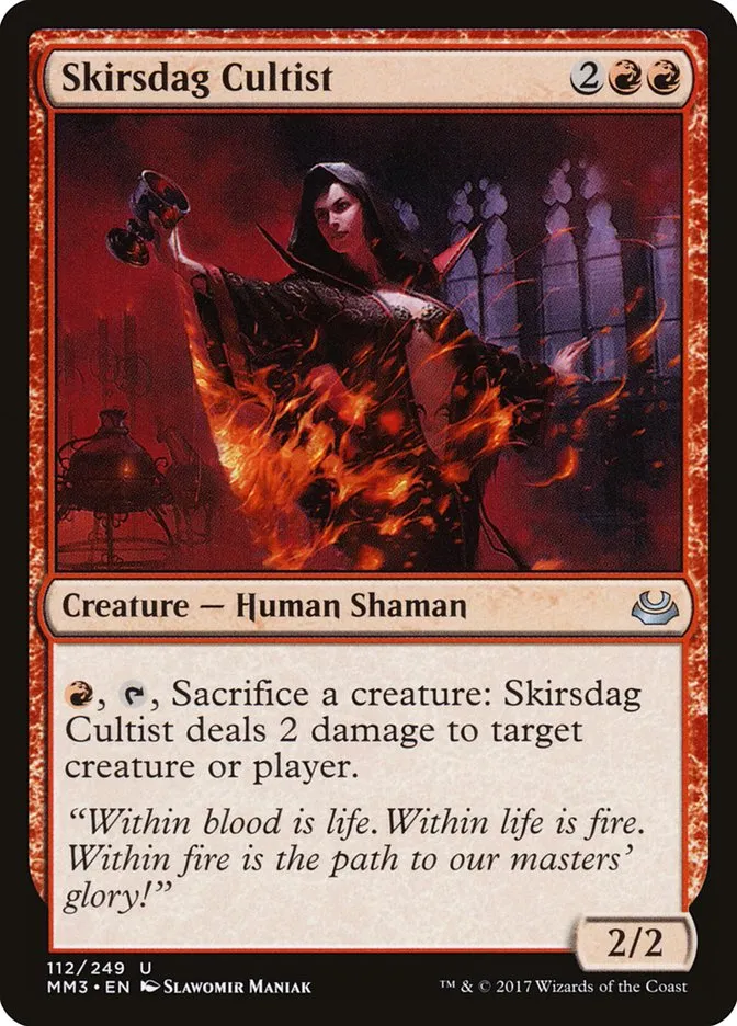 2017 Modern Masters 2017 Skirsdag Cultist #112 uncommon card image