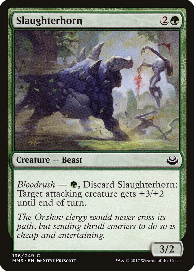 2017 Modern Masters 2017 Slaughterhorn common #136 common card image