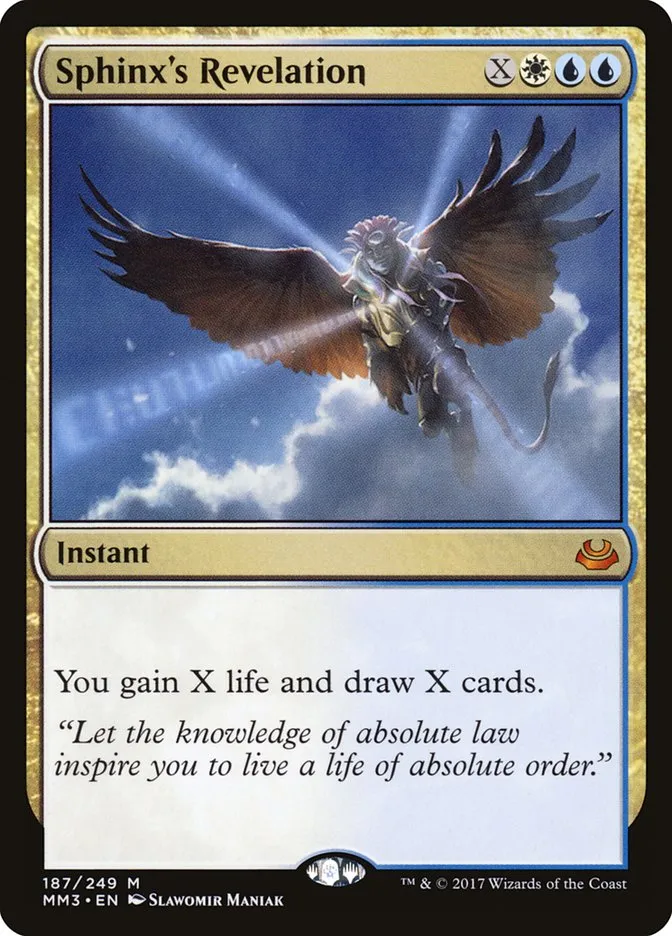 2017 Modern Masters 2017 Sphinx's Revelation mythic #187 mythic card image