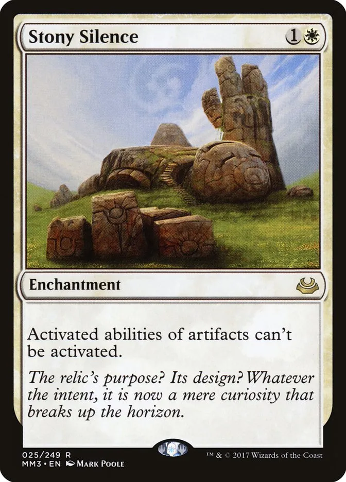 2017 Modern Masters 2017 Stony Silence rare #25 rare card image
