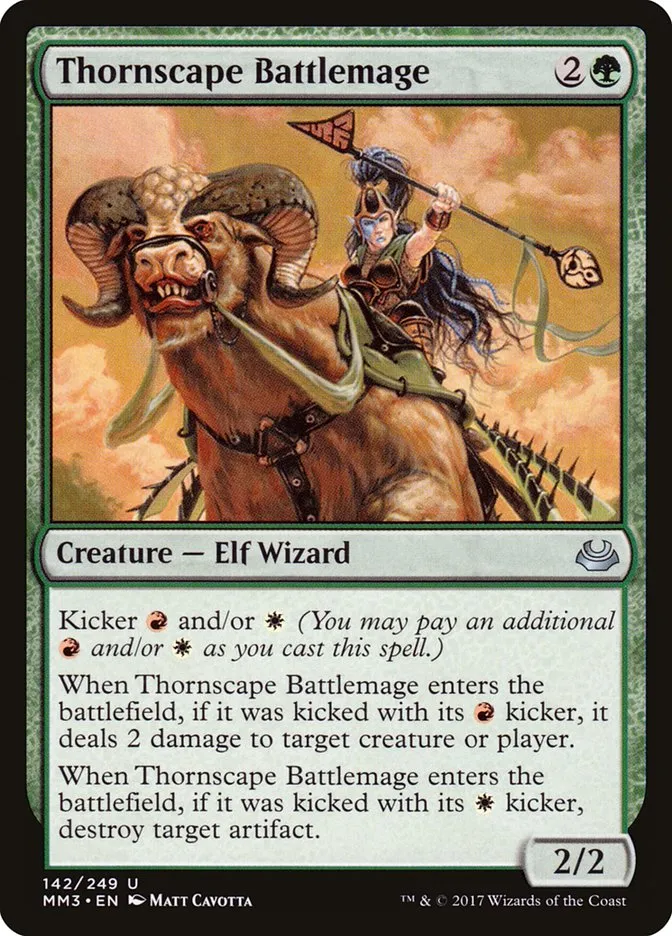 2017 Modern Masters 2017 Thornscape Battlemage uncommon #142 uncommon card image