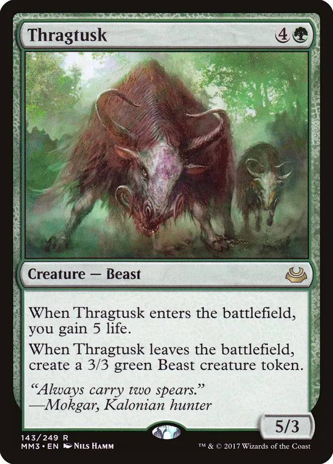 2017 Modern Masters 2017 Thragtusk #143 rare card image