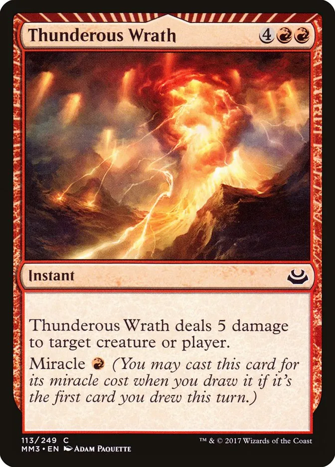 2017 Modern Masters 2017 Thunderous Wrath common #113 common card image