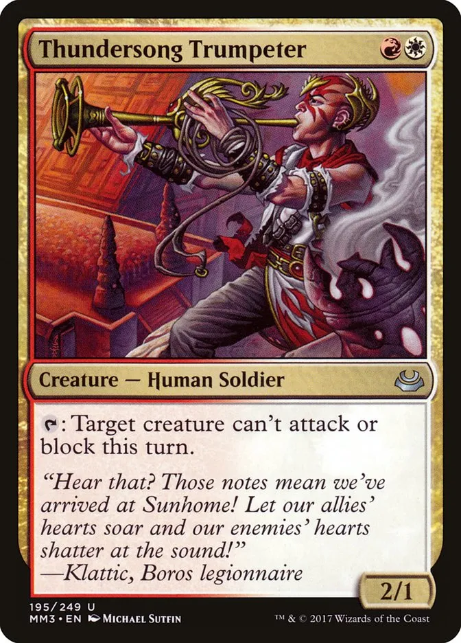 2017 Modern Masters 2017 Thundersong Trumpeter #195 uncommon card image