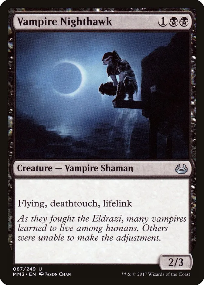 2017 Modern Masters 2017 Vampire Nighthawk uncommon #87 uncommon card image