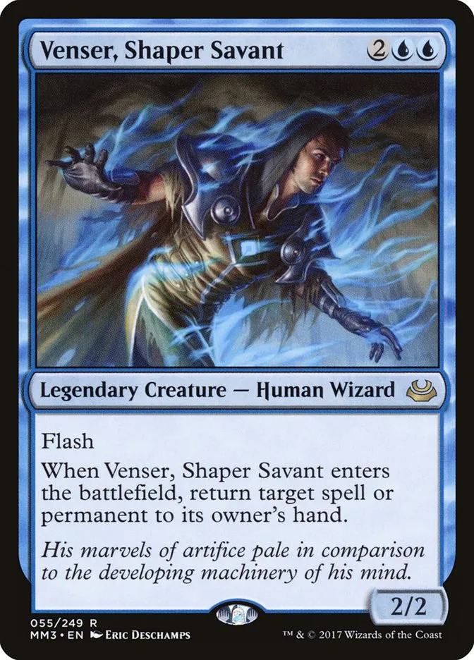 2017 Modern Masters 2017 Venser, Shaper Savant #55 rare card image