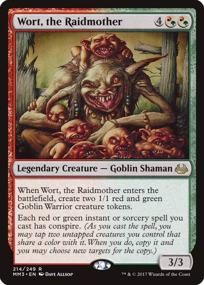 2017 Modern Masters 2017 Wort, the Raidmother #214 rare card image