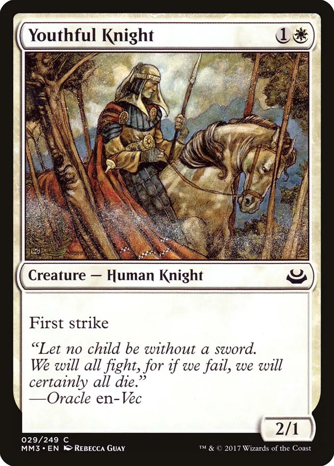 2017 Modern Masters 2017 Youthful Knight #29 common card image