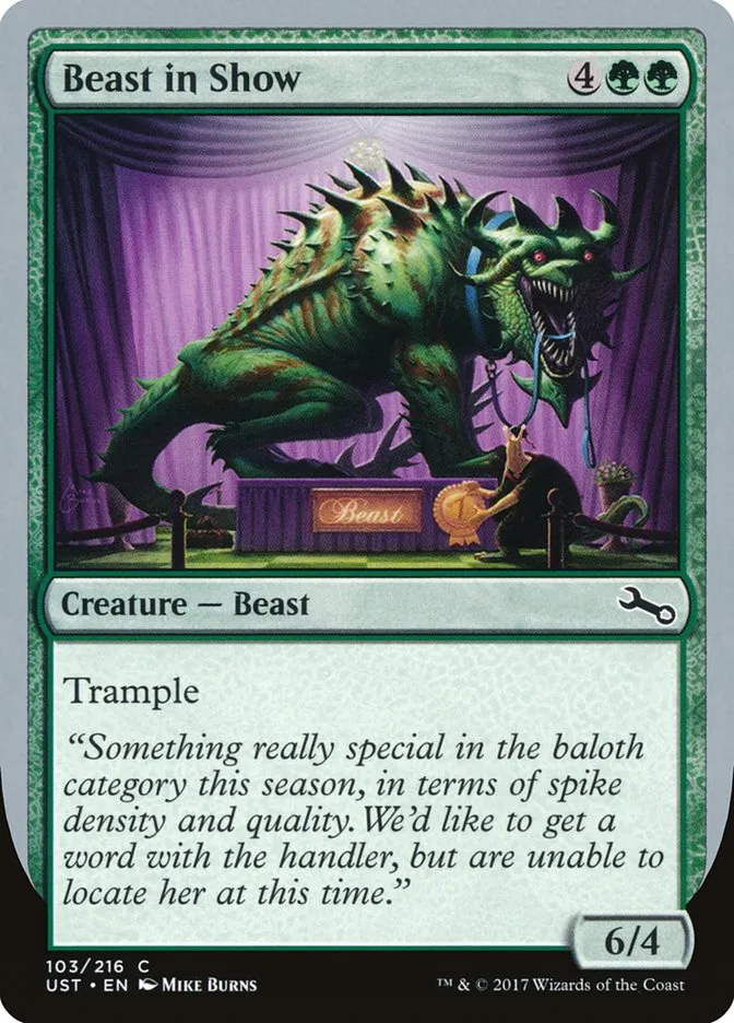 2017 Unstable Beast in Show common #103c common card image