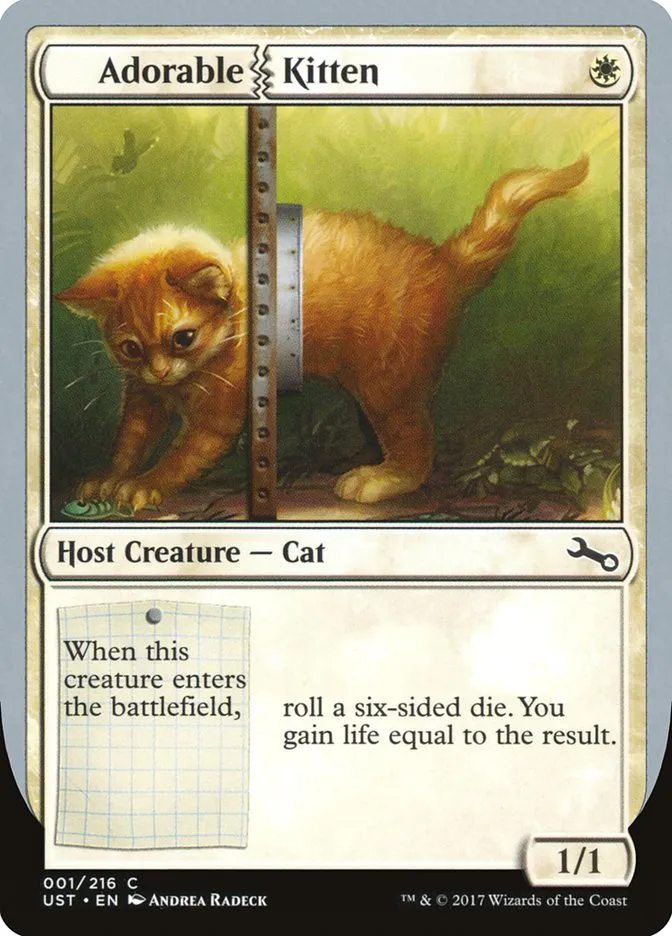 2017 Unstable Adorable Kitten common #1 common card image