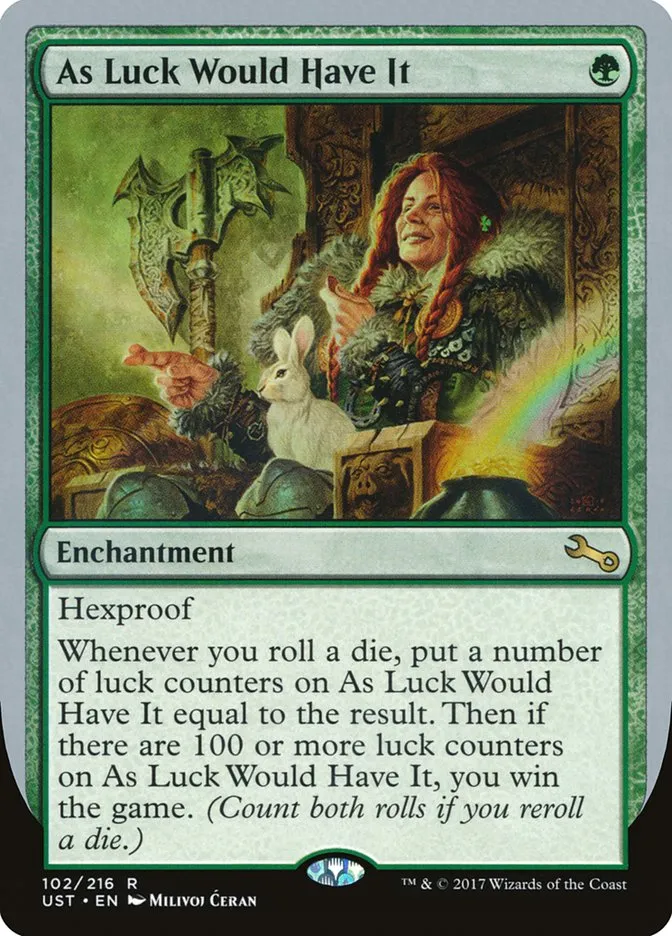 2017 Unstable As Luck Would Have It rare #102 rare card image