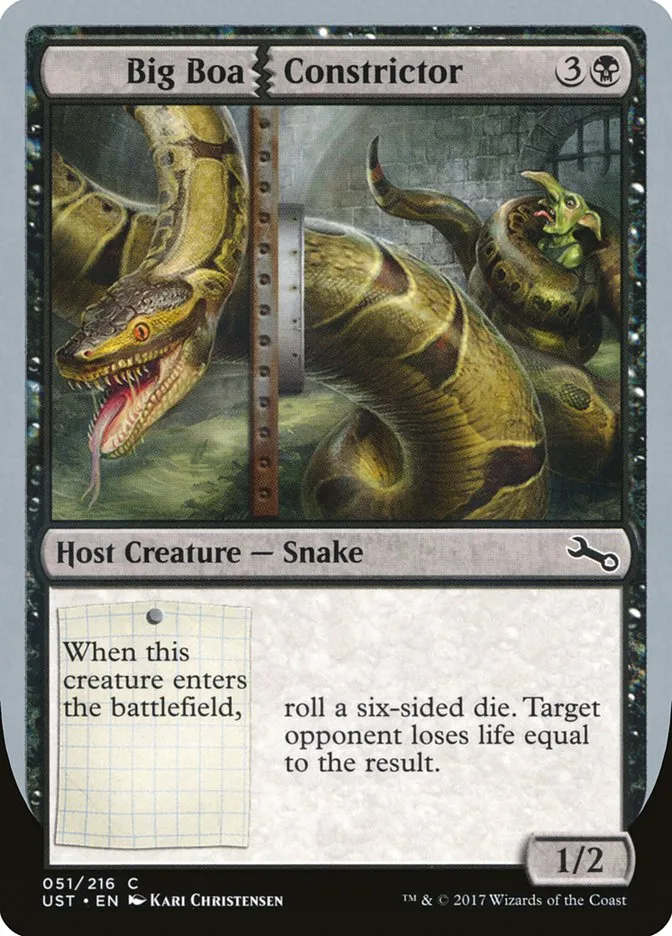 2017 Unstable Big Boa Constrictor common #51 common card image