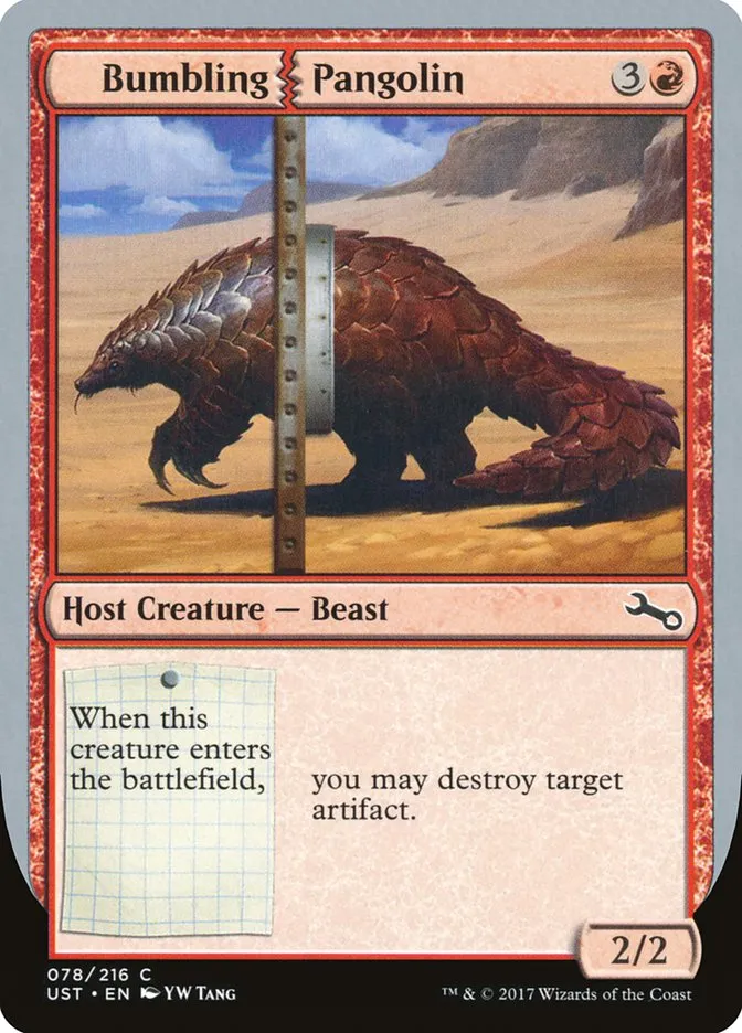 2017 Unstable Bumbling Pangolin common #78 common card image