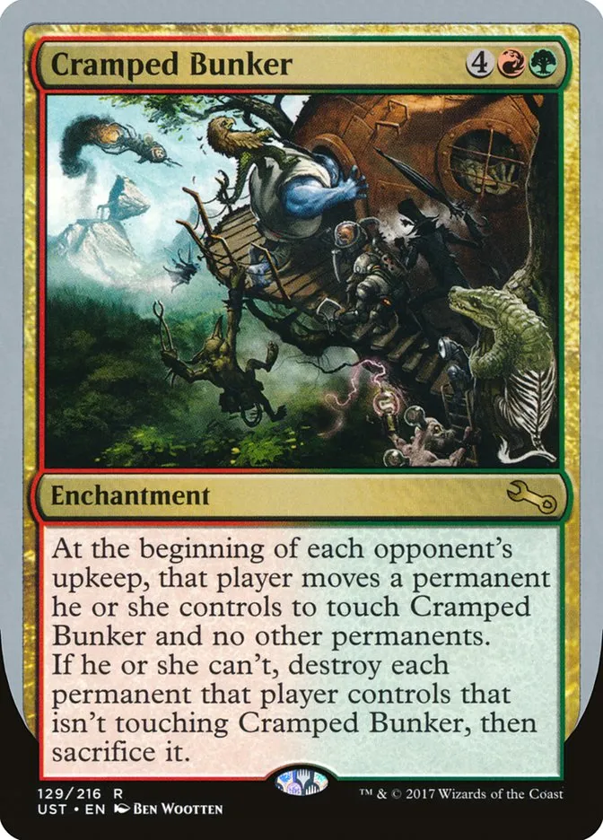 2017 Unstable Cramped Bunker #129 rare card image