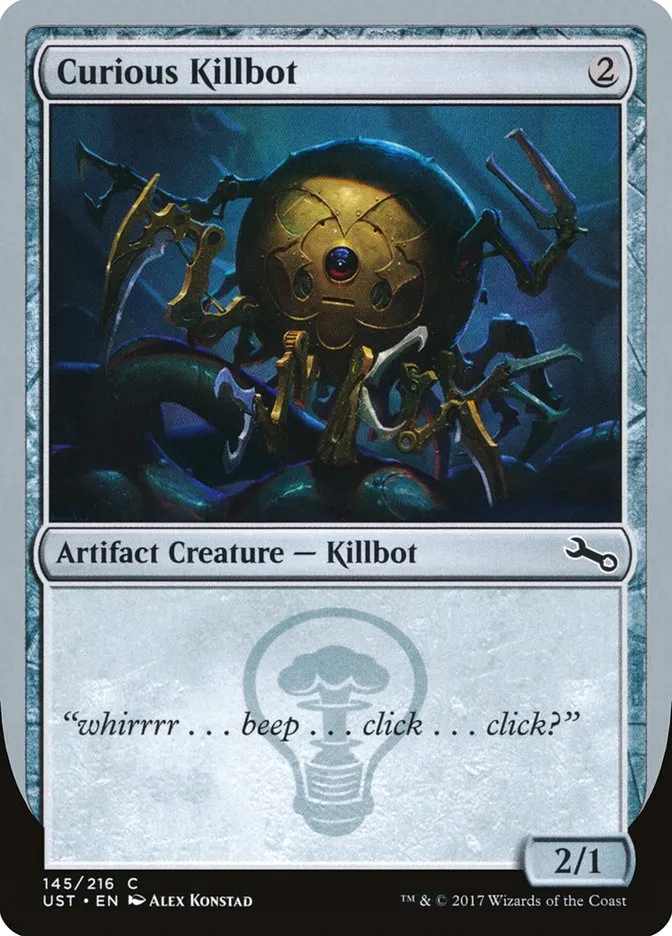 2017 Unstable Curious Killbot common #145a common card image