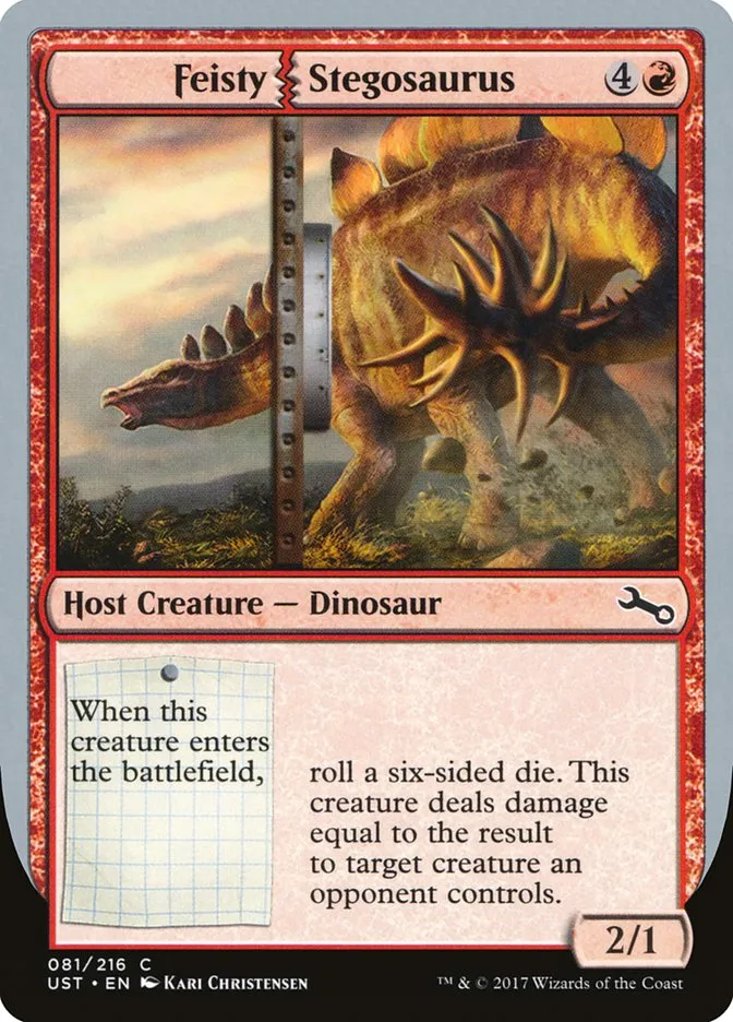 2017 Unstable Feisty Stegosaurus [Foil] common #81 common card image