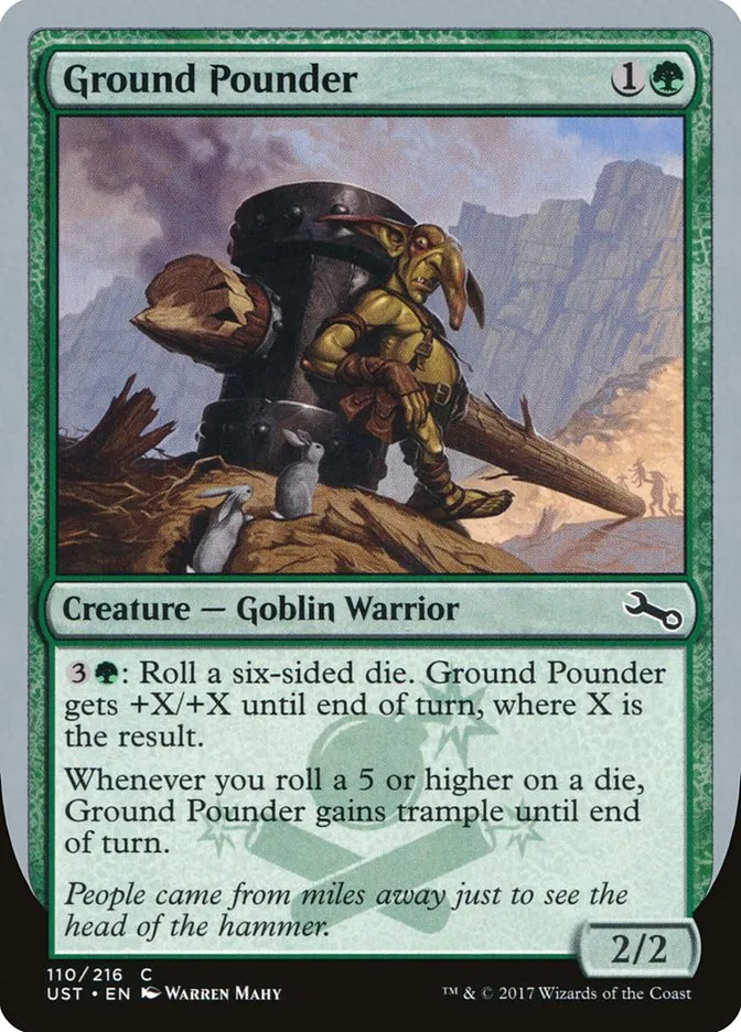 2017 Unstable Ground Pounder common #110 common card image