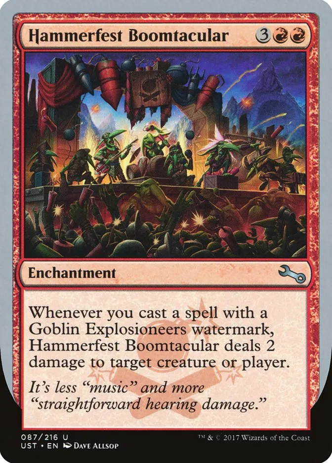 2017 Unstable Hammerfest Boomtacular #87 uncommon card image