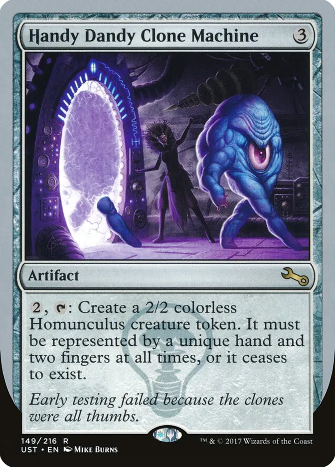 2017 Unstable Handy Dandy Clone Machine rare #149 rare card image