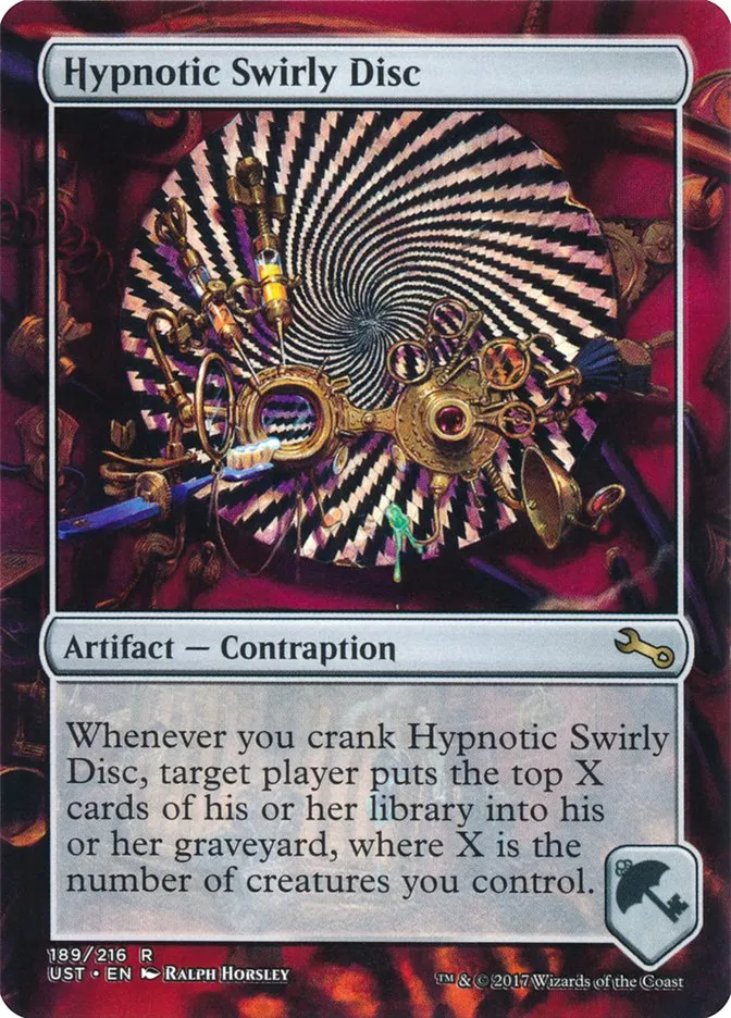 2017 Unstable Hypnotic Swirly Disc #189 rare card image