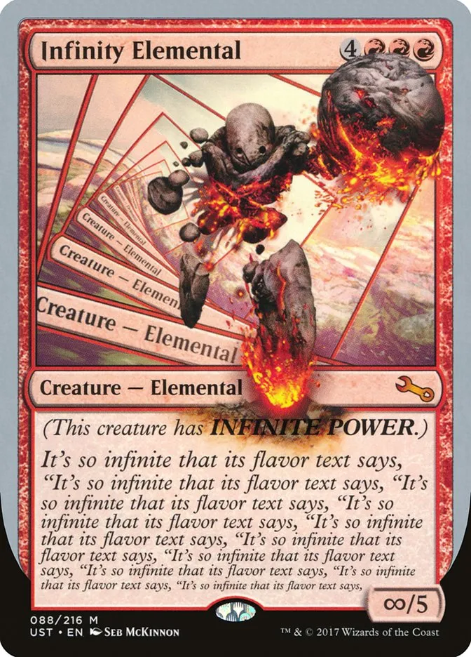 2017 Unstable Infinity Elemental mythic #88 mythic card image