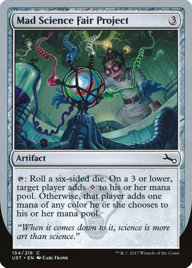 2017 Unstable Mad Science Fair Project common #154 common card image