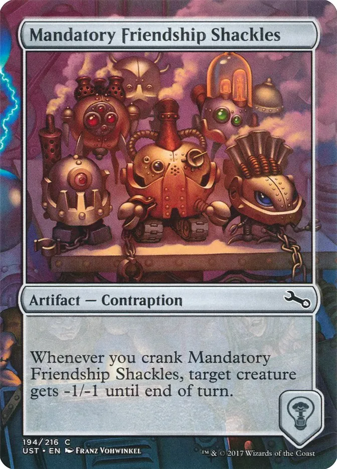 2017 Unstable Mandatory Friendship Shackles #194 common card image